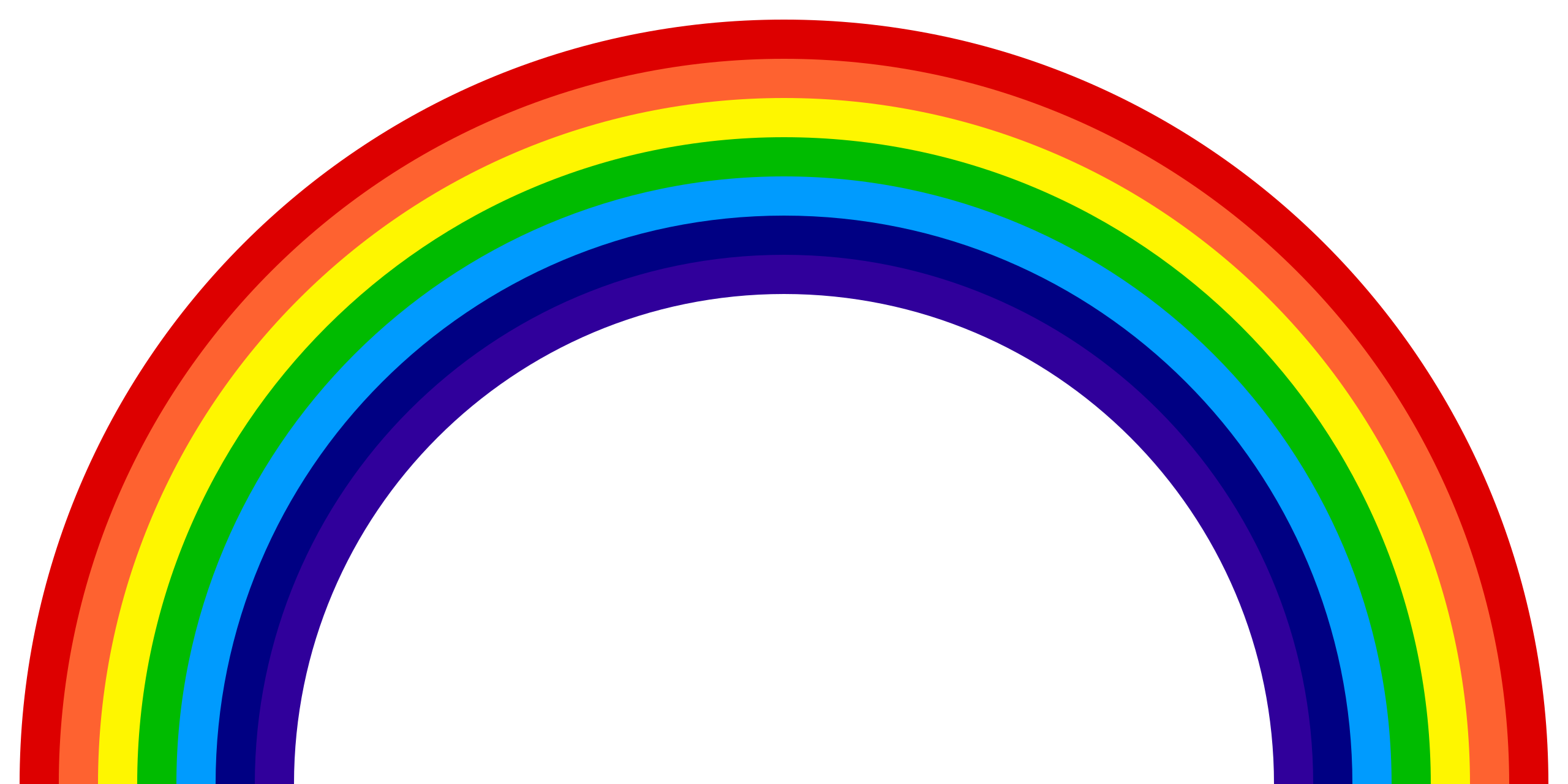 rainbow breathing - make the shape of a rainbow as you breath in and out